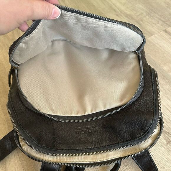 American Leather Co. Cleveland Midsize Black Butter Soft Leather Mini Backpack main image 4